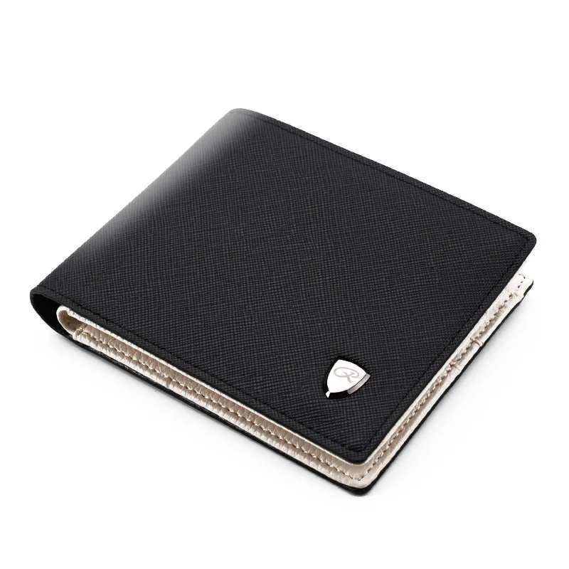 

Fashion Men Wallets Solid Color Cross Pattern Open Multi Card Position Wallet Men Leather Purse Men Carteira Billetera Hombre