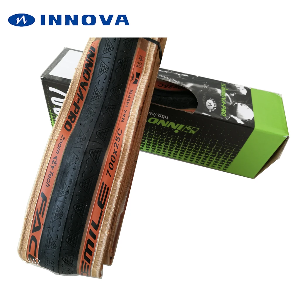 

INNOVA bicycle tire 700 700 x 23C 25C 120TPI Kevlar anti puncture road bike tyres ultralight 210g Racing tires folding pneu 700C