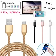 Новинка 0,8/3/10,5 футов 2 а плетеный кабель для быстрой зарядки для iPhone 6 7 8 Plus X iPad Pro"