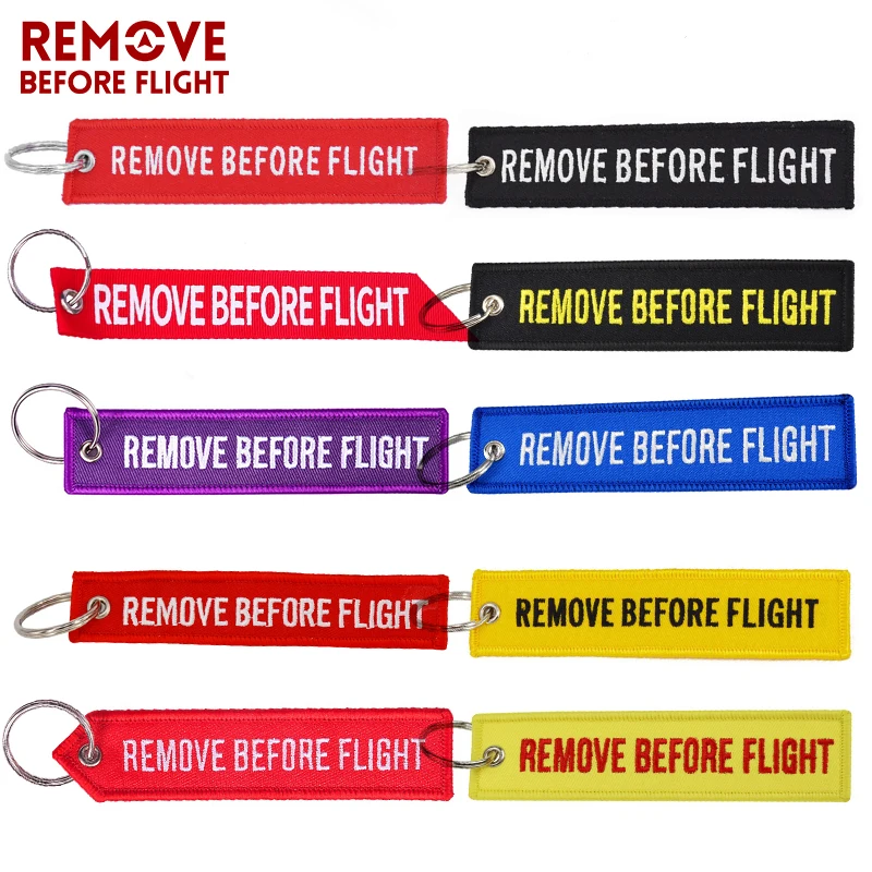 

Remove Before Flight Aviation Gifts Key Chain for Cars Keychain Fashion Jewelry Embroidery Key Fobs Birthday Gift 3 PCS/LOT