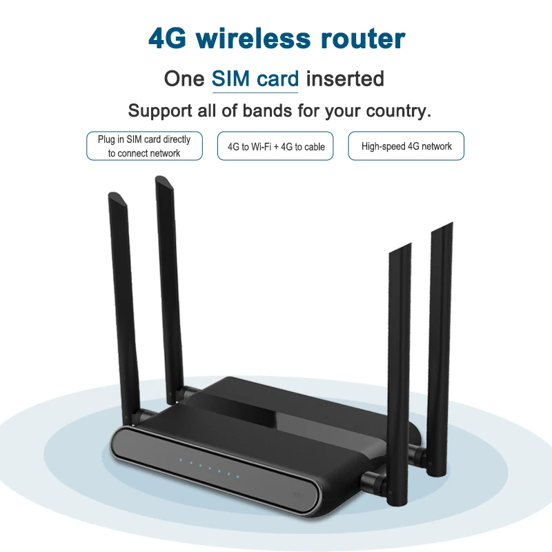 4g Wi Fi маршрутизатор с sim картой LTE 4G точка 300 Мбит/с WPA PSK безопасности 4 5dbi антенна VPN