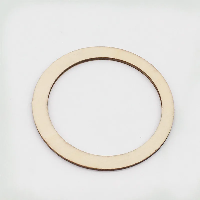 10 шт. 7,5 см деревянные кольца круги для DIY кулон Разъемы Ювелирных изделий Свадебный Рождественский Декор