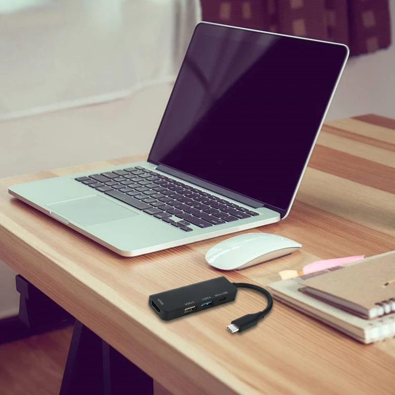 HDMI Tpye C к Micro usb хаб 3 0 2 Thunderbolt 4 порта сплиттер адаптер совместимый для MacBook Pro samsung