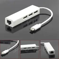 USB 3.1 Тип c USB-C несколько 3 Порты концентратор с сетью Ethernet LAN Adapter