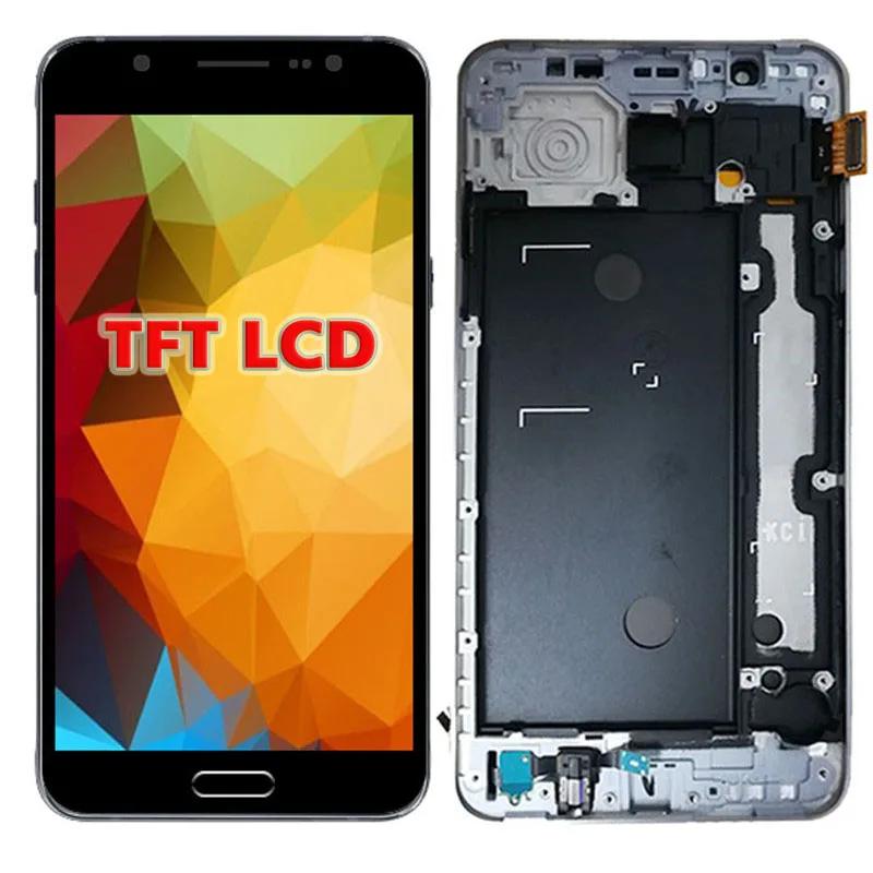 J710 LCD For Samsung Galaxy J7 SM-J710FN J710F J710M J710Y J710G J710H Touch Screen Digitizer Assembly Frame Home Button