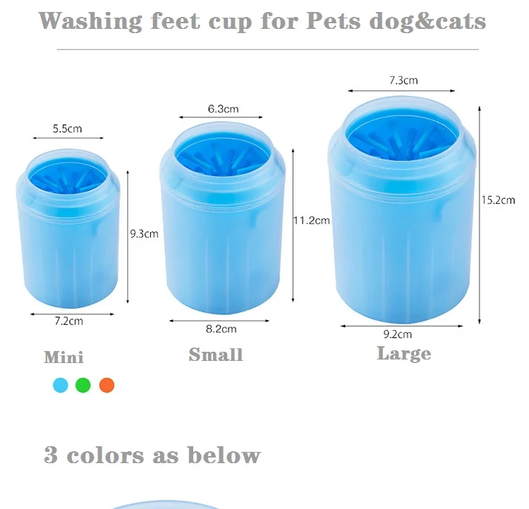 Портативное приспособление для очистки лап набор для чистки чашки мягкая щетка может грязные чашки для ног шайба Собака Щенок Кот котенок щетина моющее устройство