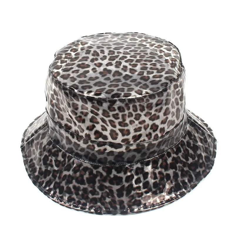 Женская Прозрачная ПВХ леопардовая Рыбацкая шляпа складной солнцезащитный козырек Кепка унисекс летняя Складная Панама для женщин Открытый Солнцезащитный хлопок