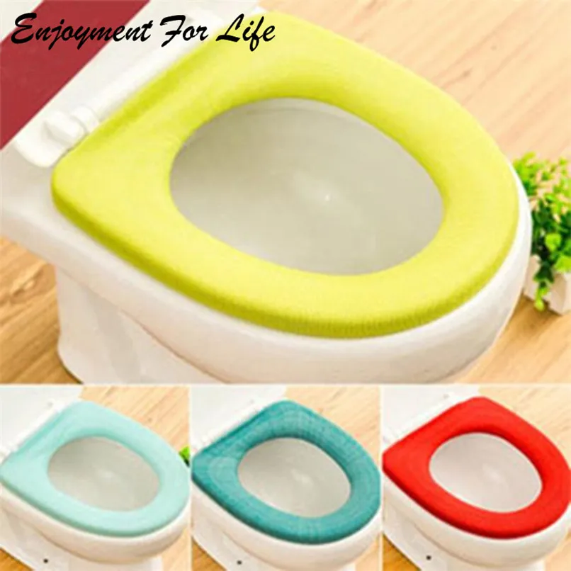 NEW Bathroom Toilet Seat Closestool Washable Soft Warmer Mat Cover Pad