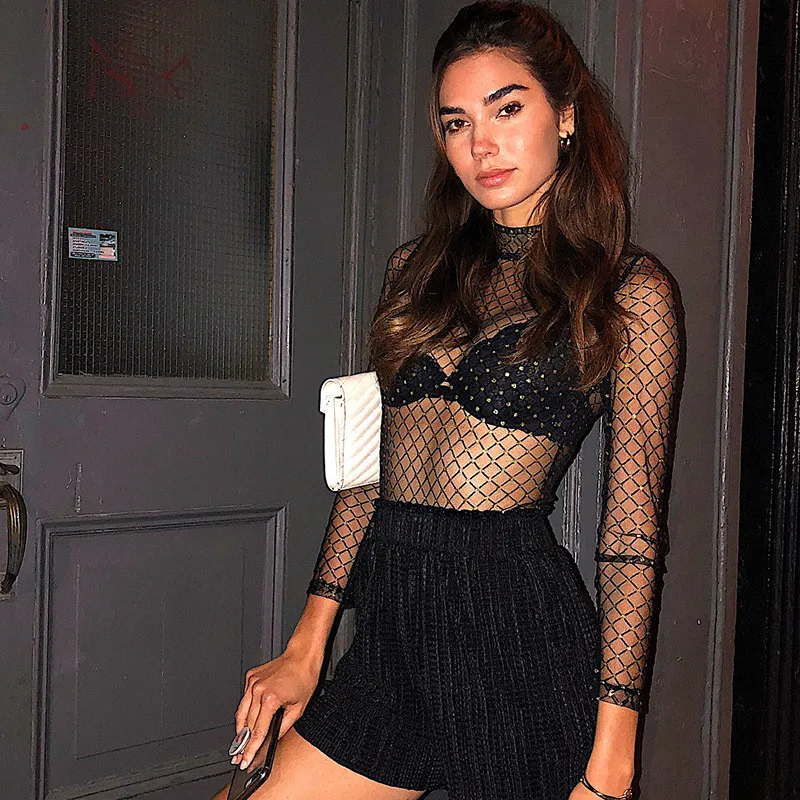Mesh Turtleneck Bodysuit 01
