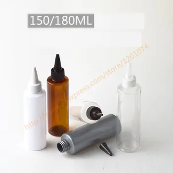 

150ml/180ml pretty colors PET bottle with sharp plastic lid,emulsion/seasoning solvent bottle,for food storage or liquid
