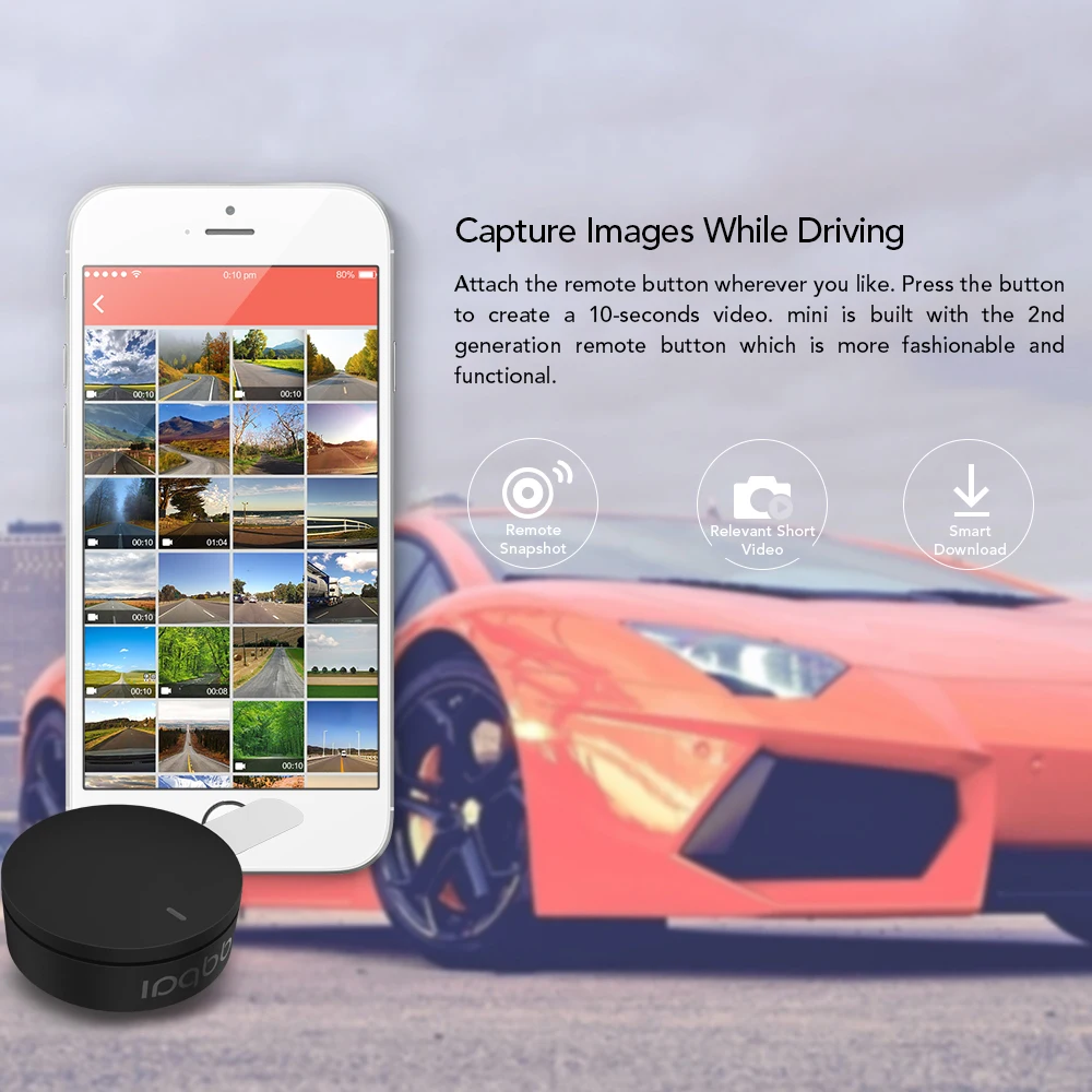 DDPai Мини Wi Fi Dash Cam 1080P FHD ночного видения Автомобильная камера DVR беспроводной