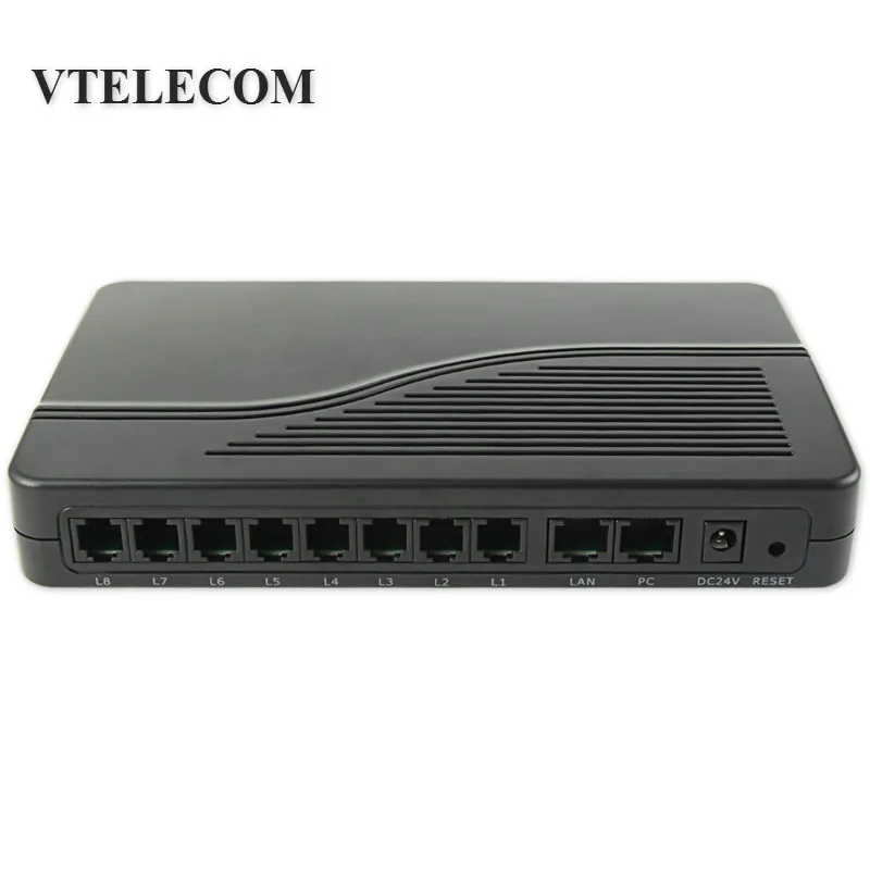 8 Ports VoIP FXS Gateway,VoIP ATA HT-882 FXS Ports for  Phone Sets or PBX trunk line VoIP Gateway
