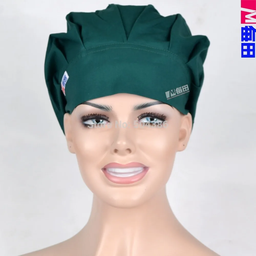 Surgical bouffant caps,lab cap dark greenin Accessories from Novelty