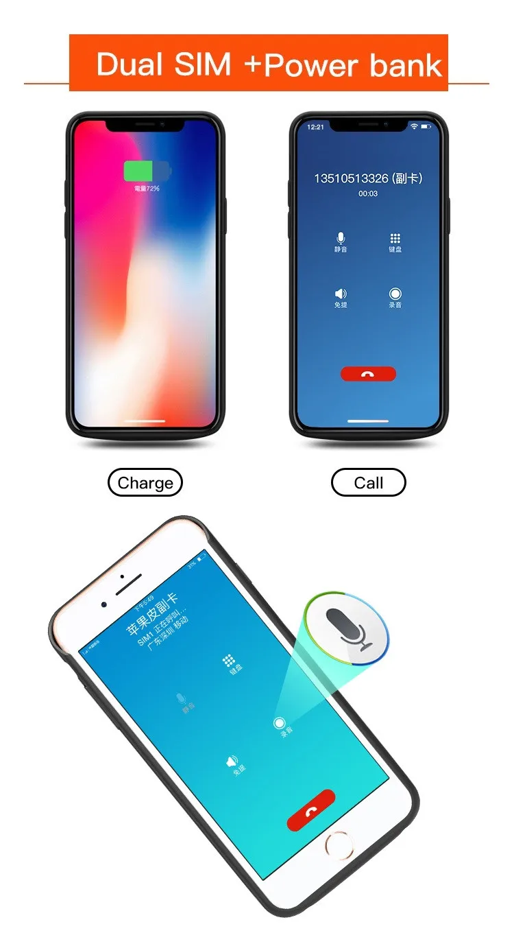 Адаптер с двумя sim-картами, чехол с Bluetooth для iPhone 6, 6 S, 7, 8 Plus, X, XS, тонкий двойной резервный адаптер, два активных sim-карты, держатель для карт