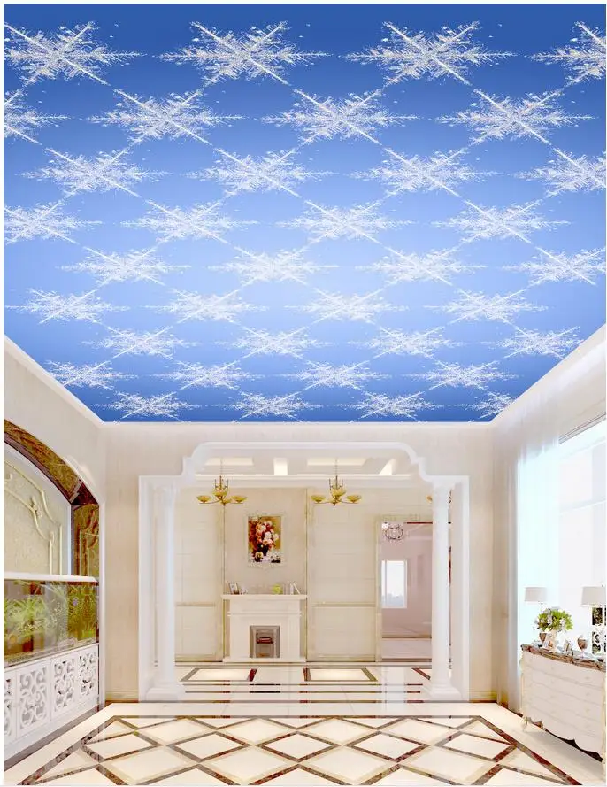 

Non woven wallpaper Blue Dream Ice Cool ceiling Custom 3d mural wallpaper TV backdrop sofa ceiling parded papel