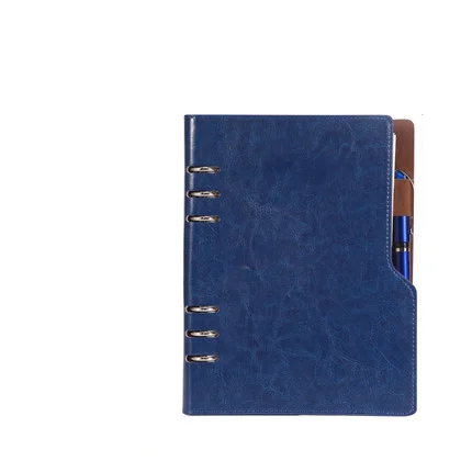 Записная книжка A5 B5, кожаный блокнот, ежедневник на год,, спиральный ежедневник, личный дневник, органайзер, карманный органайзер для канцелярских принадлежностей - Цвет: blue