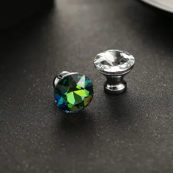 

10Pcs 30mm Clear Diamond Crystal Glass Drawer Cabinet Knobs for Kitchen Door Handles Wardrobe Shiny Pull Handles Hardware