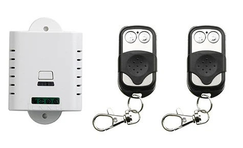 

AC85V 110V 120V 220V 250V 1CH 1Channe Radio Remote Control Switch Receiver 2* Metal Push Button Transmitter Learning Code