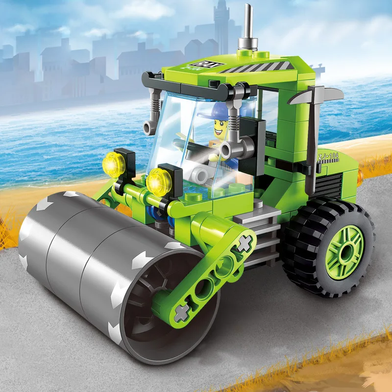 3D Assembled Educational Toys City truck road roller legoing Model DIY Building kits Blocks Toy Kids Birthday Gift toys DIY kits 3D Assembled Educational Toys City truck road roller legoing Model DIY Building kits Blocks Toy Kids Birthday Gift toys DIY kits