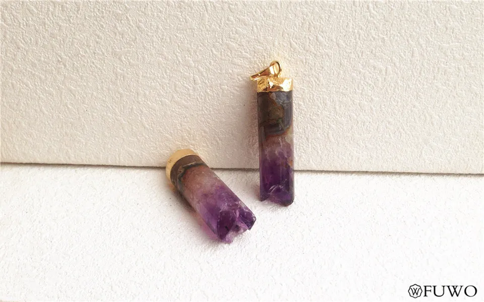 Amethyst Cylinder Pendant 9