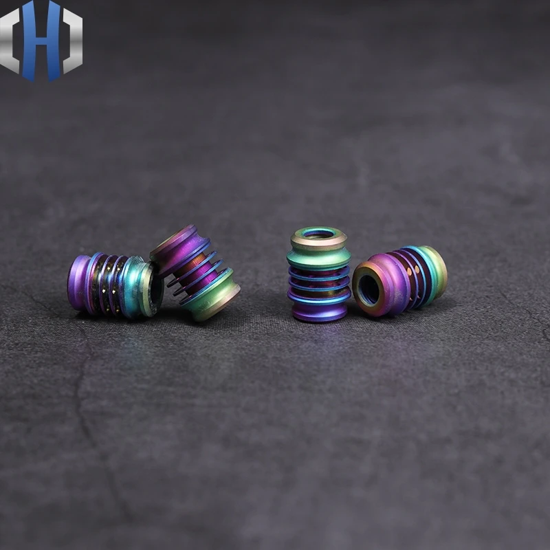 2019 New EDC Pocket Beads Tool Titanium Alloy Knife Beads V Section