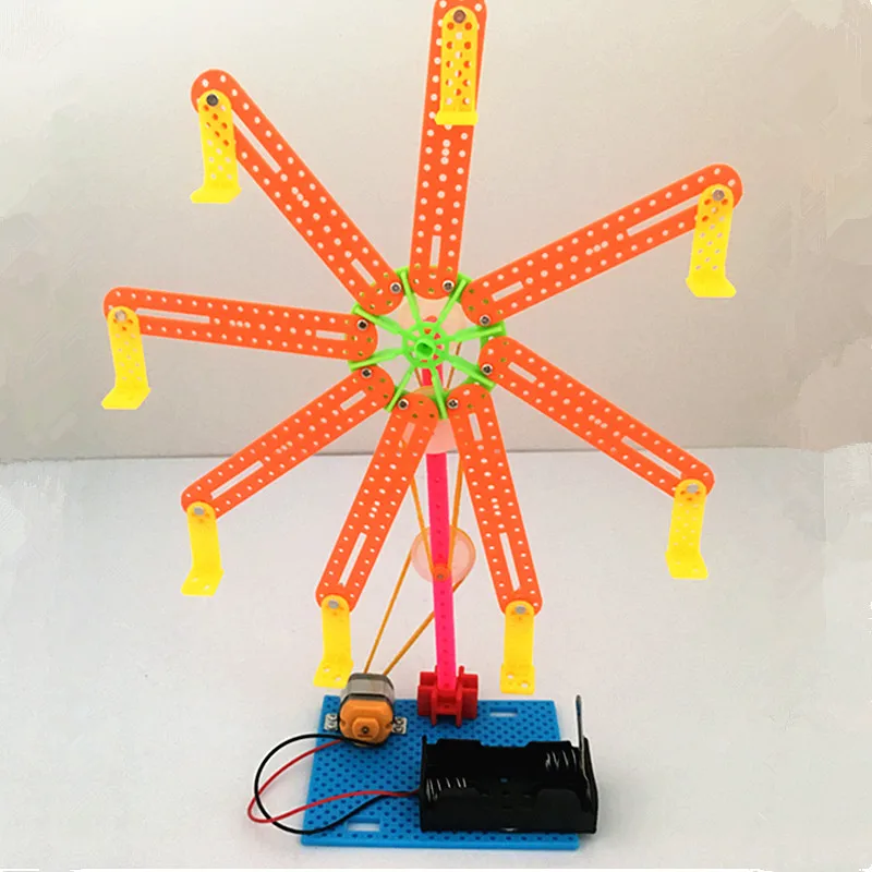 Happyxuan 5 sets/lot Kids diy Science Toys Experiments Reptile Robot Assemble Physics Models Kit Creative Educational Gift Boy