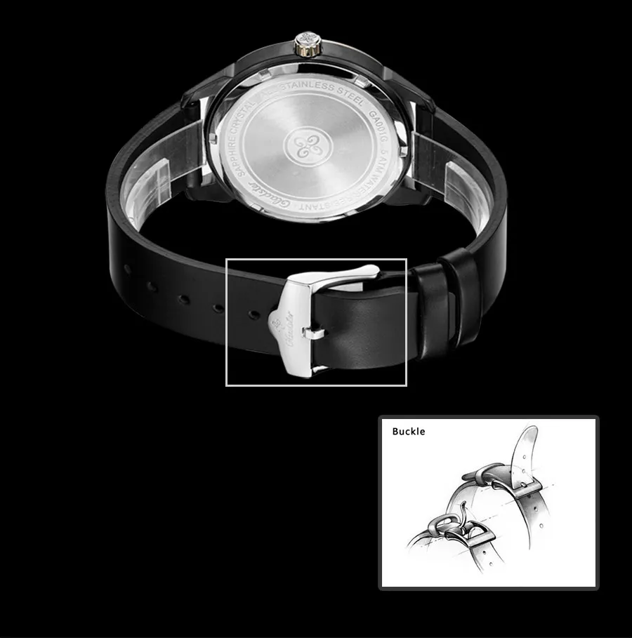 Gladster Роскошные брендовые японские спортивные наручные часы Miyota 2115-6 H, водонепроницаемые мужские часы с кожаным сапфировым кристаллом, мужские часы с календарем
