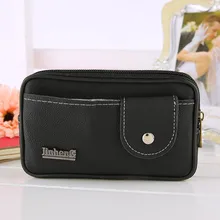 Мужской Fanny комплект для мобильного телефона мужской на молнии черный кошелек для монет из искусственной кожи хорошего качества сумки повседневные поясные сумки мужские сумки для денег Кошельки