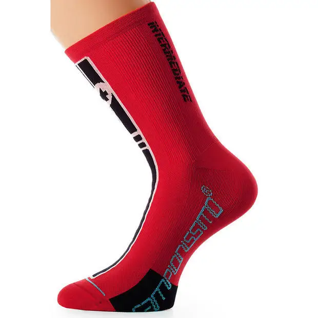 Осенне-зимние носки для велоспорта, мужские спортивные уличные носки для верховой езды - Цвет: Красный
