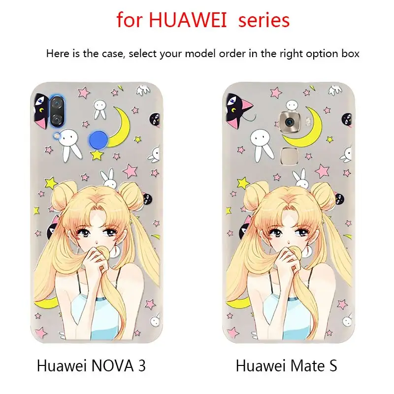 Мультяшные чехлы с Сейлор Мун для телефонов Huawei Mate 30 20 10 Lite Pro мягкий силиконовый