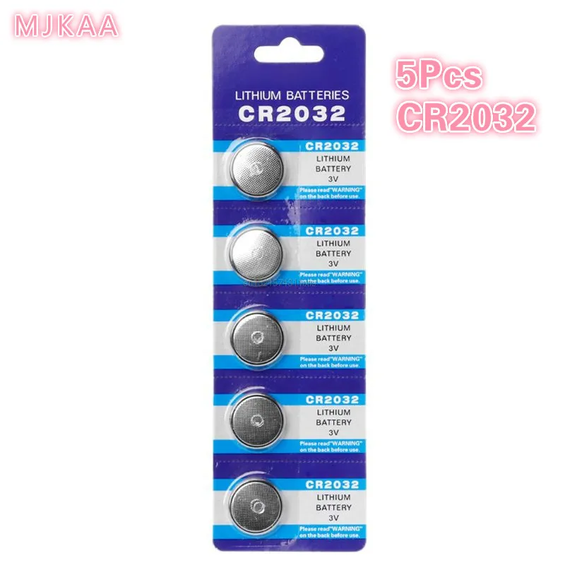 

5PCS Button Battery 3V CR2032 BR2032 DL2032 ECR2032 Cell Coin Lithium Li-ion Batteries Promotion Watch Computer LED Electronic
