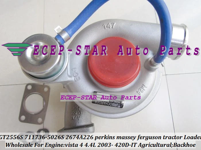 GT2556S 711736-5026S 711736-0026 2674A226 Turbocharger For Perkins-Massey Ferguson Agricultural 5455 Tractor 2003- Loader Backhoe 420D-IT Truck vista 4 4.4L 4 CYL