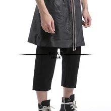 Новая мужская одежда стилист волос GD модная кожаная юбка повседневные штаны капри шаровары плюс размер певица костюмы 27-46