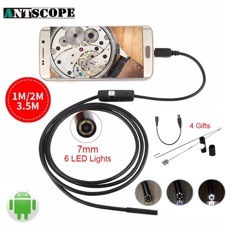 

Endoscope 7mm 1M 2M 3.5M USB Android Endoscopio Camera Inspection Tube Snake Camera IP67 Mini Camera OTG Borescope Endoscoop 30