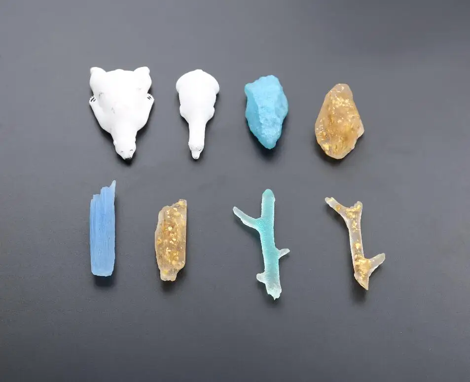 

Transparent Silicone Mould Dried Flower Resin Decorative Craft DIY Polar bear Tree branches stone epoxy resin molds for jewelry