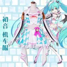 font b Anime b font Vocaloid Miku Racing Clay Motorcycle Suits Lovely Lolita Dress Uniform