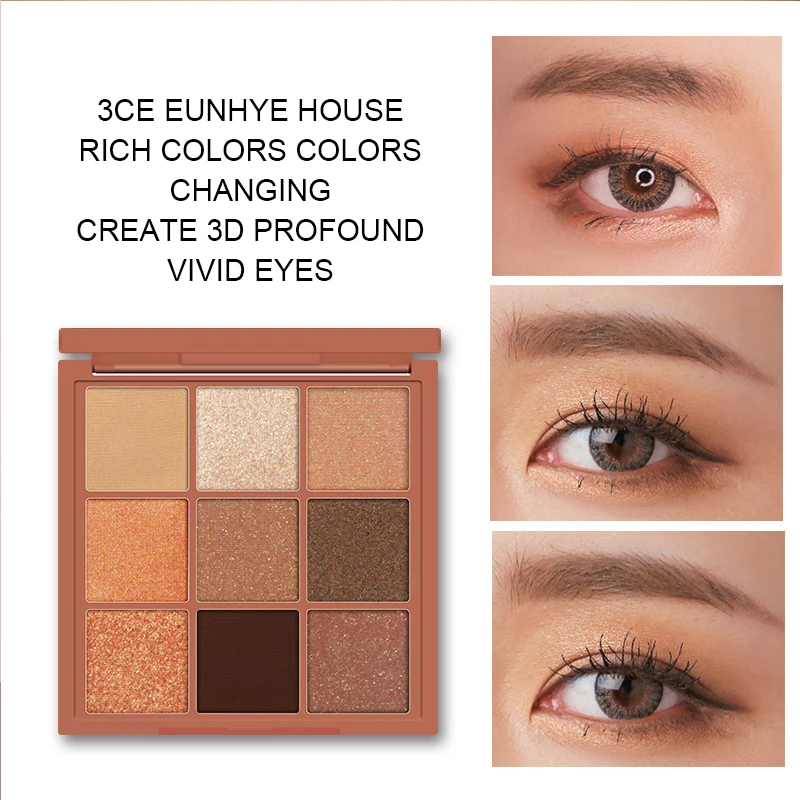 3CE EUNHYE HOUSE Charming Eyeshadow 9 Color Palette Make up Matte Shimmer Pigmented Eye Shadow Powder Waterproof Easy to Wear 3CE EUNHYE HOUSE Charming Eyeshadow 9 Color Palette Make up Matte Shimmer Pigmented Eye Shadow Powder Waterproof Easy to Wear