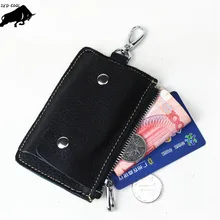ZYD-COOL кошелек из натуральной воловьей кожи на молнии, женские кошельки для ключей, автомобильный держатель для ключей, мужской чехол посылка для ключей, ключница