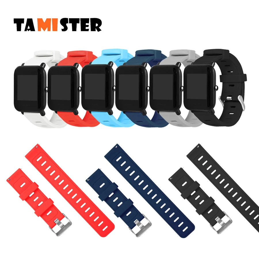 Для Amazfit ремешок Bip спортивный силиконовый сменный Браслет Для Xiaomi Huami Amazfit Bip Bit Youth Smart Watch Band 20 мм