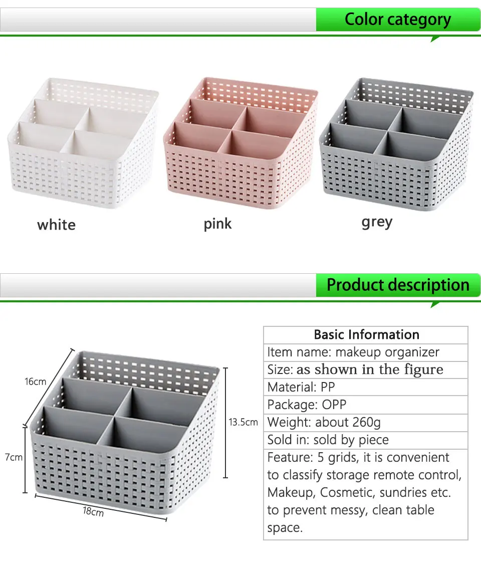Makeup Organizer Plastic Storage Box Multifunctional Lipstick Brushes Holder Jewelry Cosmetic Case Make Up Organizers -1_03