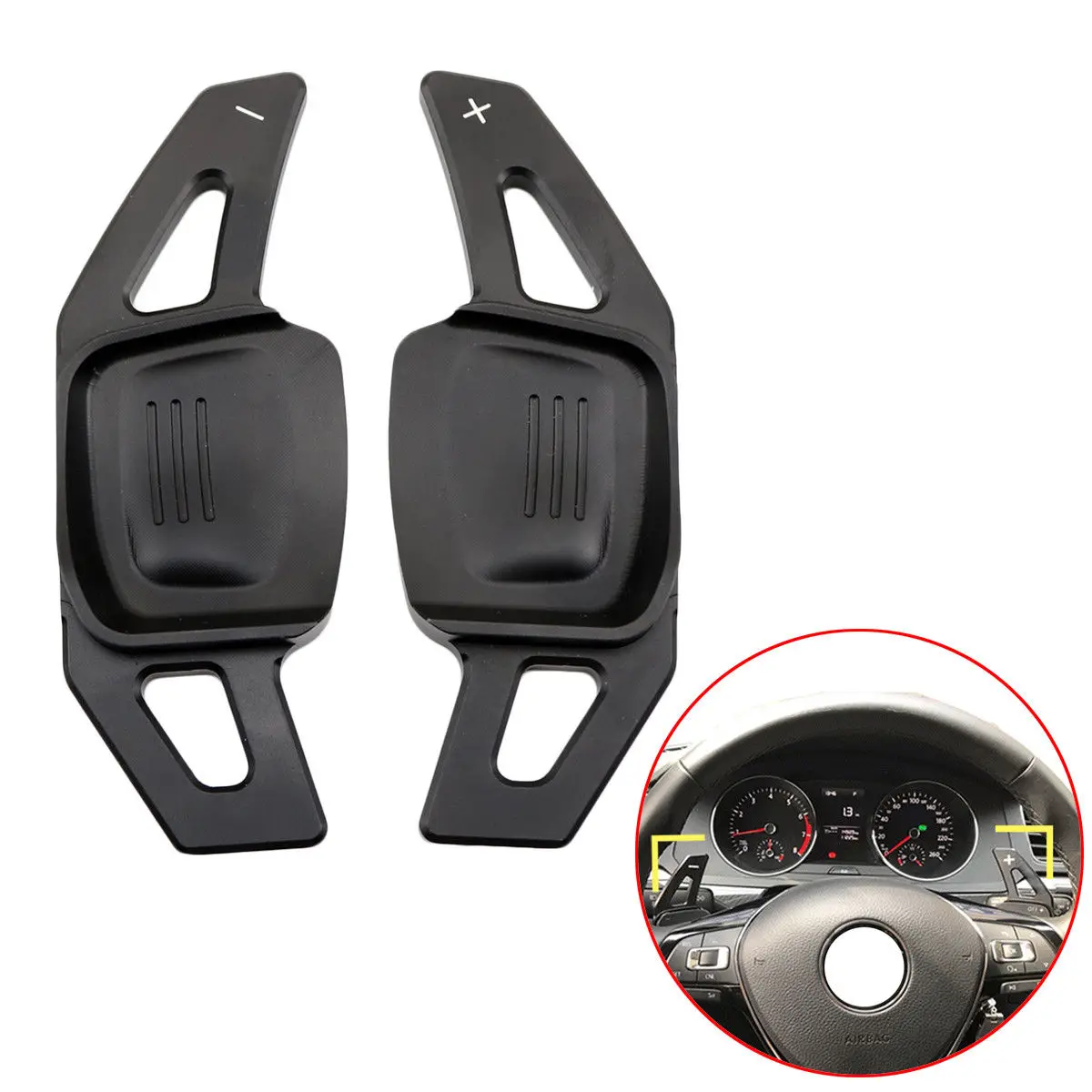 

DSG Shifter Level Paddle Steering Wheel Shift Extention Trim Fit For Volkswagen Golf 7 Van Tiguan C-Trek Teramont Accessories