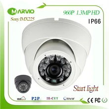 Mental house IP67 outdoor Dome Sony IMX225 Sensor 1.3MP 960P starlight Network IP camera PoE colorfull night vision Camara