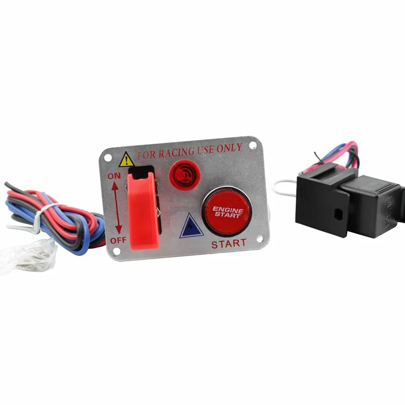 F 1 Racing switch Chrome Ignition Toggle Switch Engine Start Push