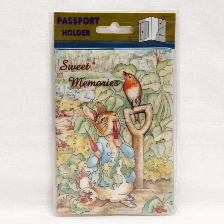 

Europe Style 2D Passport Holder PVC Passport Cover Case For Travel,14*9.6cm Card & ID Holders Mini Order 1pcs-Peter Rabbit
