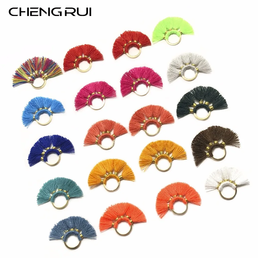 Best CHENGRUI L121,1cm,fringe,cotton tassels,mini tassel,craft tassels,hand made,earrings materials,shadow curtains,2pcs bag