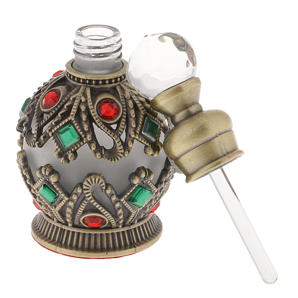 MagiDeal Beautiful Antique 15ml Refillable Glass Perfume Bottles Case Box for Elegant Woman Wedding Gift #1