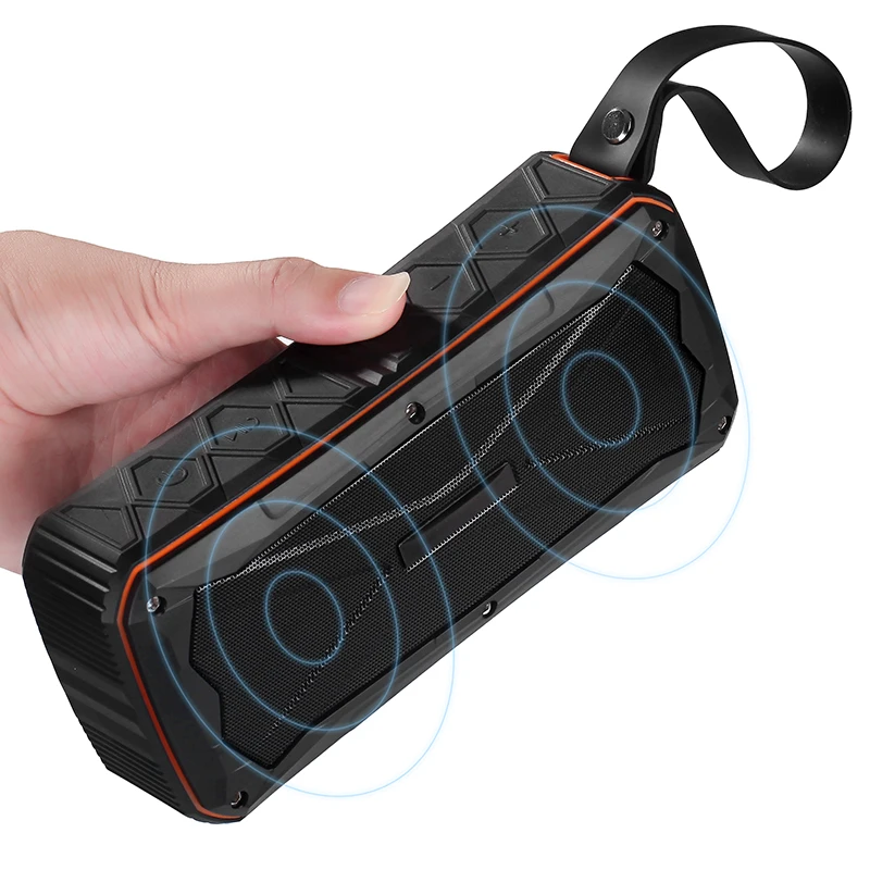 Alto-falante sem Fio Subwoofer à Prova Handsfree com Microfone Portátil Bluetooth Daux Água Aux tf Cartão Jogar S610