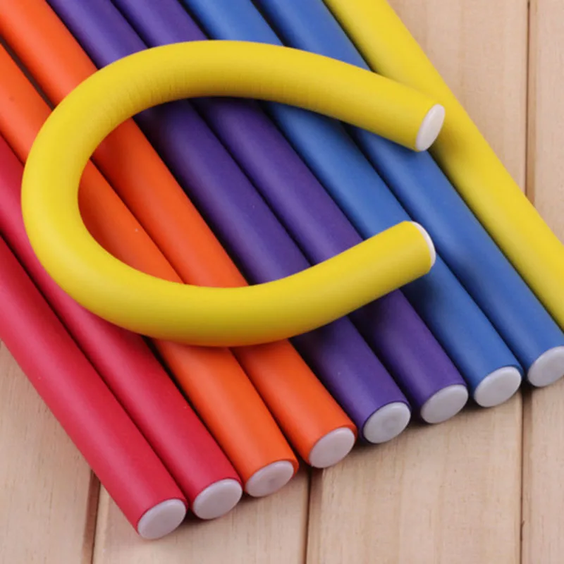 10 шт./лот мягкие бигуди для волос ролик Curl волосы Бенди ролики DIY волшебные бигуди инструмент для укладки ролики губка для завивки волос - изображение