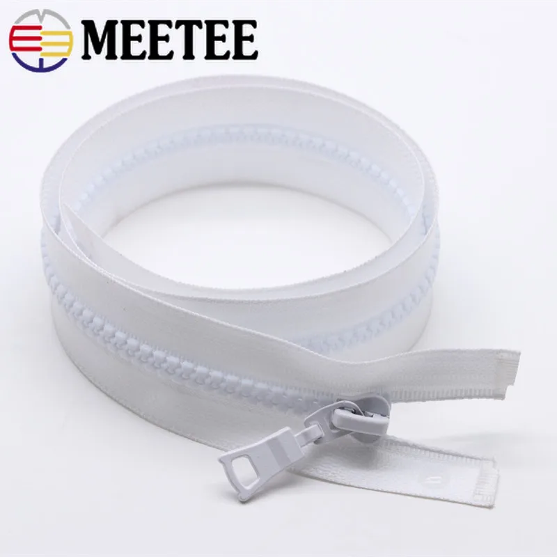 Meetee 5 # разъемная застежка молния 50/60/70/80 см Водонепроницаемый смолы с открытым