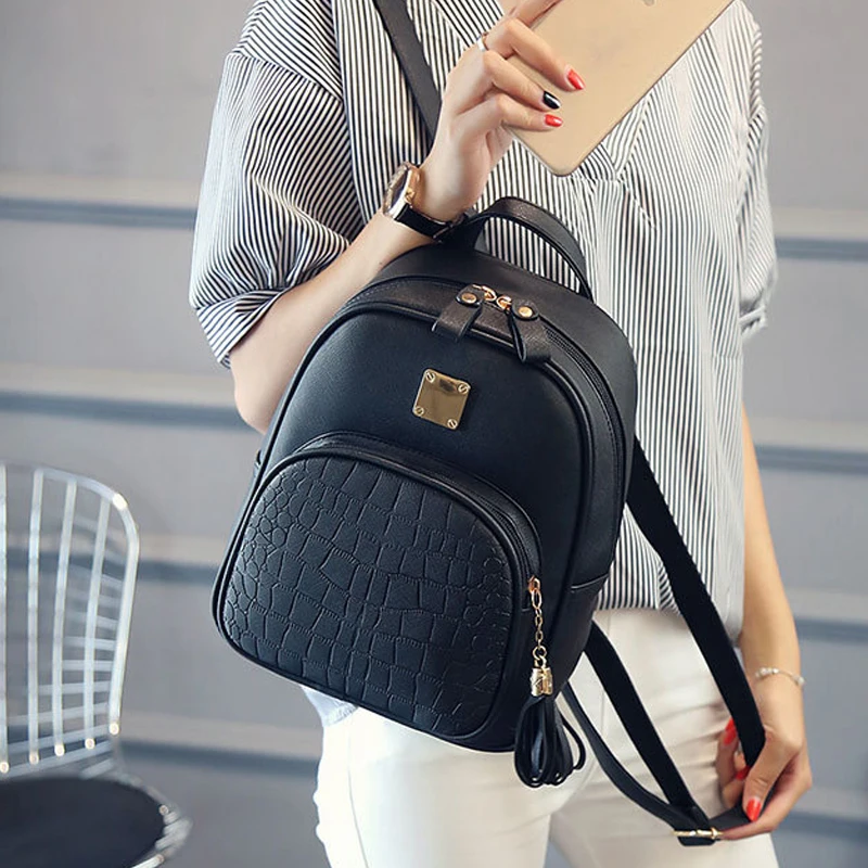 Маленький женский мешок для хранения для путешествий из кожи сумка рюкзак на плечо школьная сумка